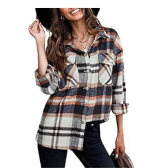 Casual Wool Blend Shirt Jacket - M - Picture 1 of 5